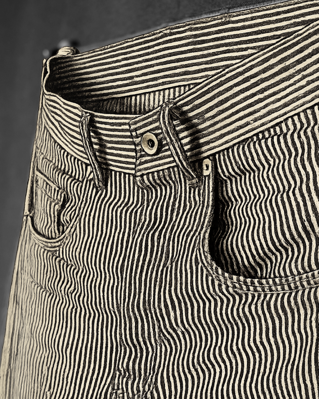 Hickory Stripe Denim Trousers